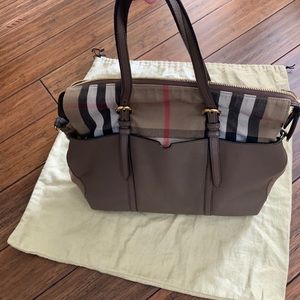 Burberry tote/diaper bag